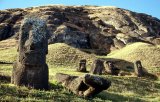 Rano Raraku, la cava dei moai, Pasqua